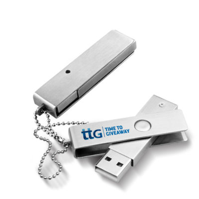 Time To Giveaway Metal Swivel USB